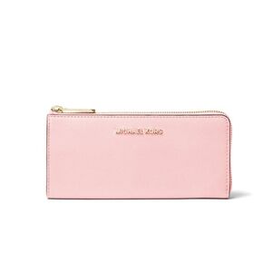 MICHAEL KORS- Powder Blush - Jet Set Travel Large Leather Quarter-Zip Wallet